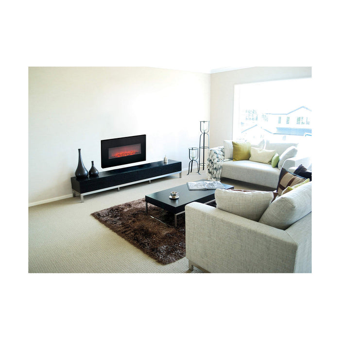 Șemineu electric decorativ de perete Classic Fire Memphis Negru 1800 W