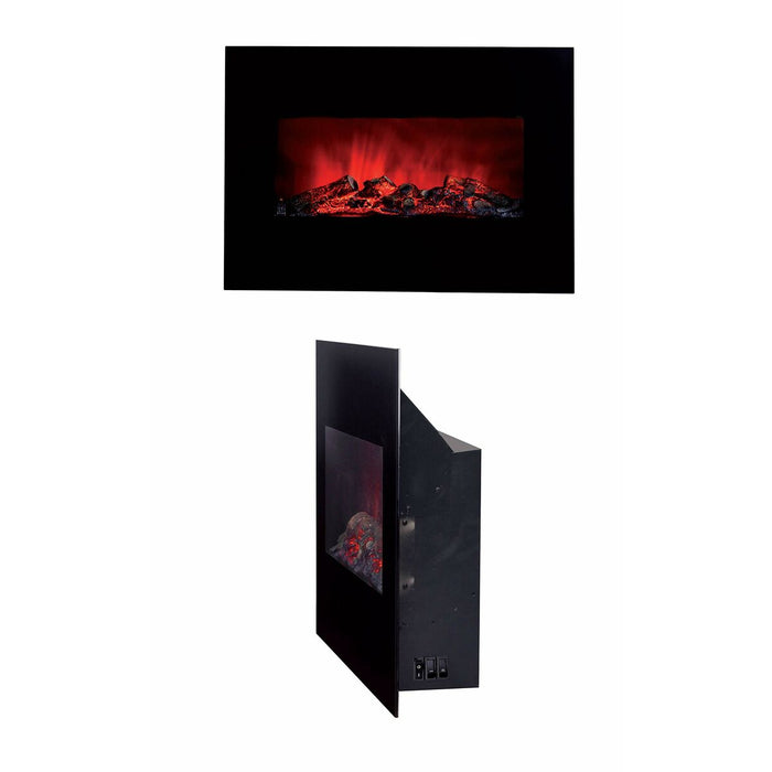 Șemineu electric decorativ de perete Classic Fire Memphis Negru 1800 W