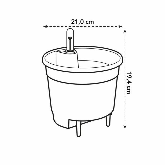 Ghiveci Elho Negru polipropilenă Rotund Modern Ø 21 cm 21 cm