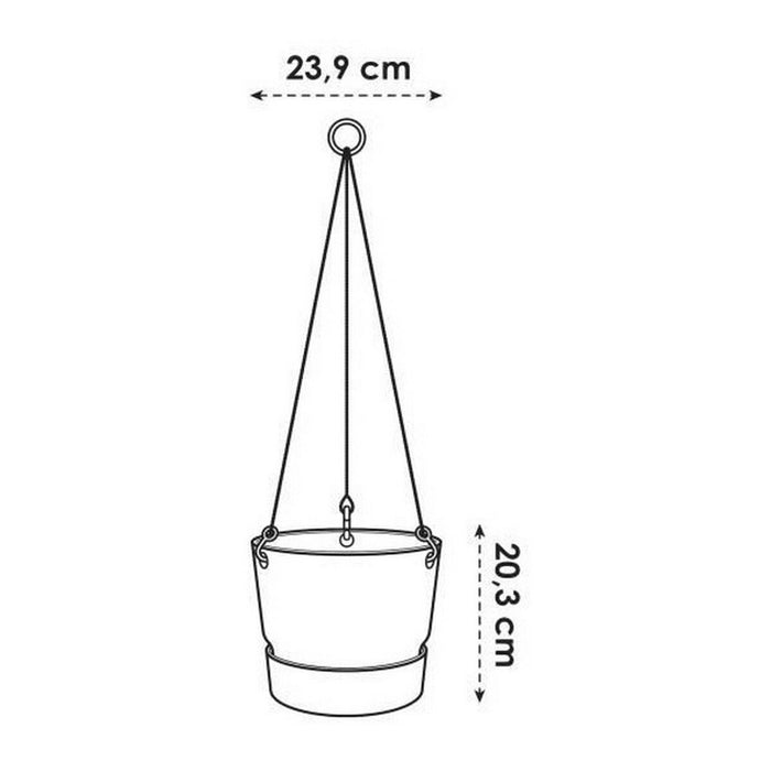 Jardinieră suspendată Elho Greenville Ø 23,9 x 20,3 cm Verde