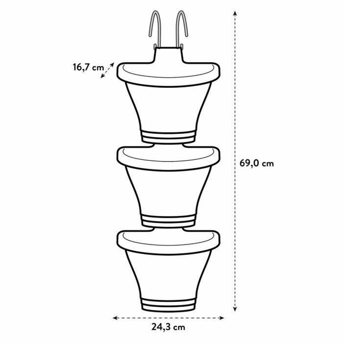 Ghiveci Elho 472112415000 Alb Dreptunghiular Modern Ø 26,7 x 29,7 cm