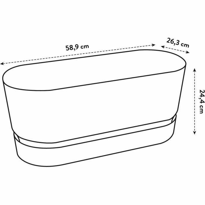 Ghiveci grădină Elho   Negru 60 cm Plastic