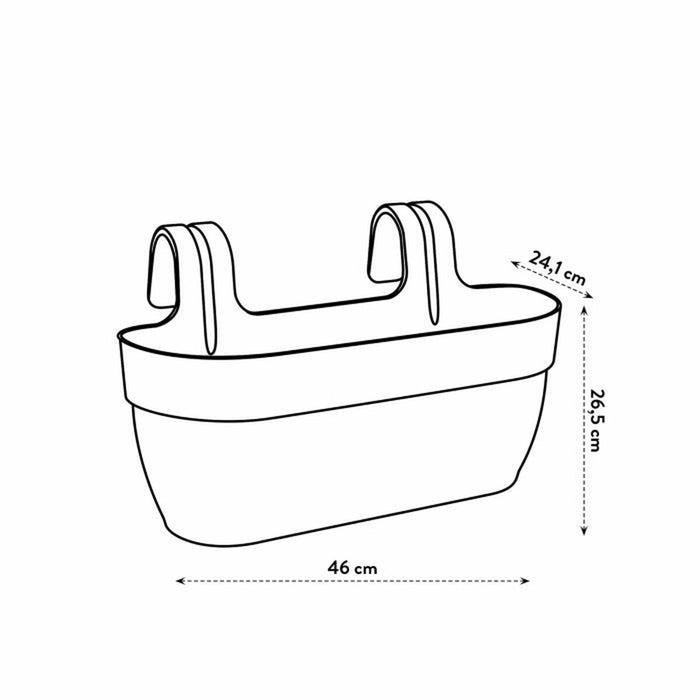 Jardinieră suspendată Elho Alb Plastic 24 x 46 x 26,5 cm