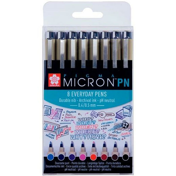 Set de Carioci Talens Sakura Pigma Micron PN 8 Piese Multicolor