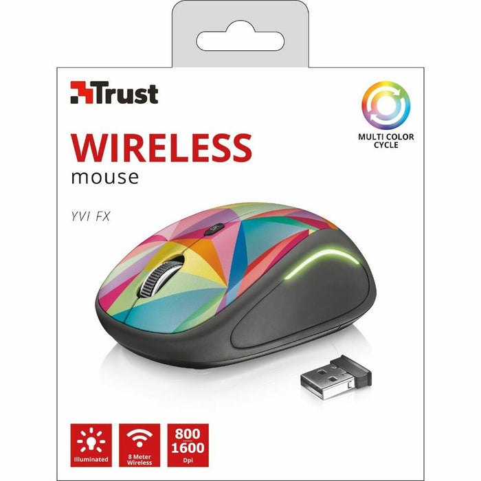 Mouse Fără Fir Trust Yvi FX Multicolor