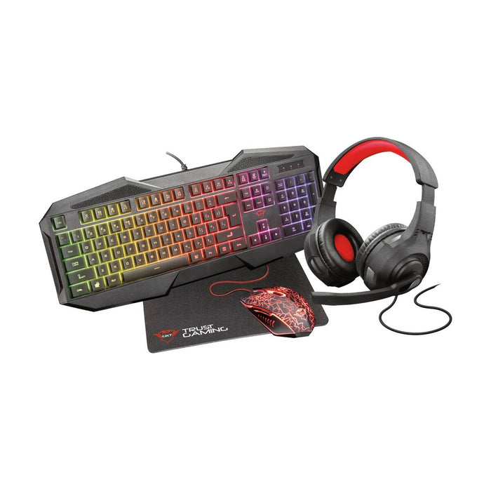 Tastatură și Mouse Gaming Trust GXT 1180RW Negru Qwerty Spaniolă QWERTY