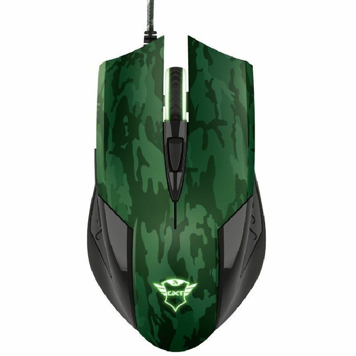Mouse Optic + Covoraș Gel Trust GXT 781 Rixa Verde 3200 DPI (2 Unități)