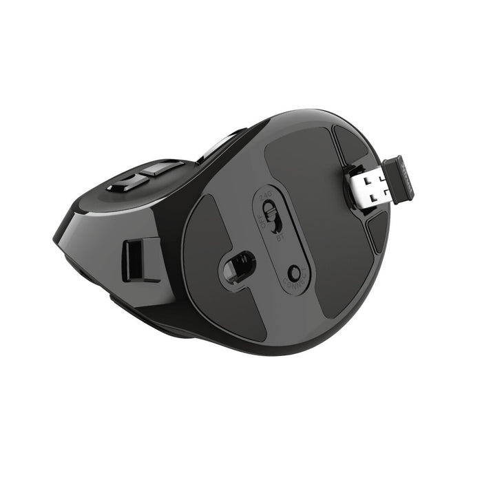 Mouse Fără Fir Trust Voxx Negru Ergonomic Vertical Bluetooth Reîncărcabil/ă