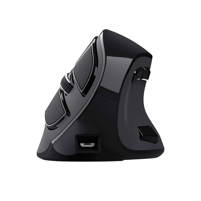 Mouse Fără Fir Trust Voxx Negru Ergonomic Vertical Bluetooth Reîncărcabil/ă