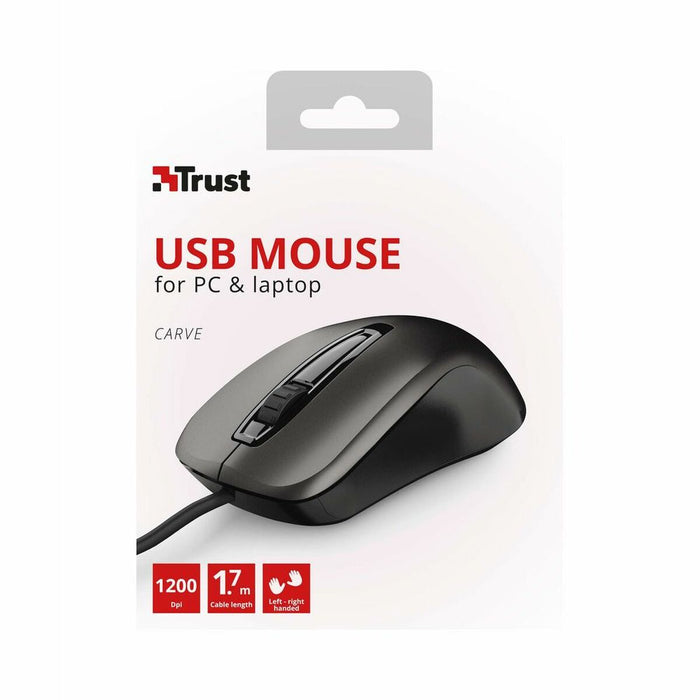 Mouse Trust Carve Negru