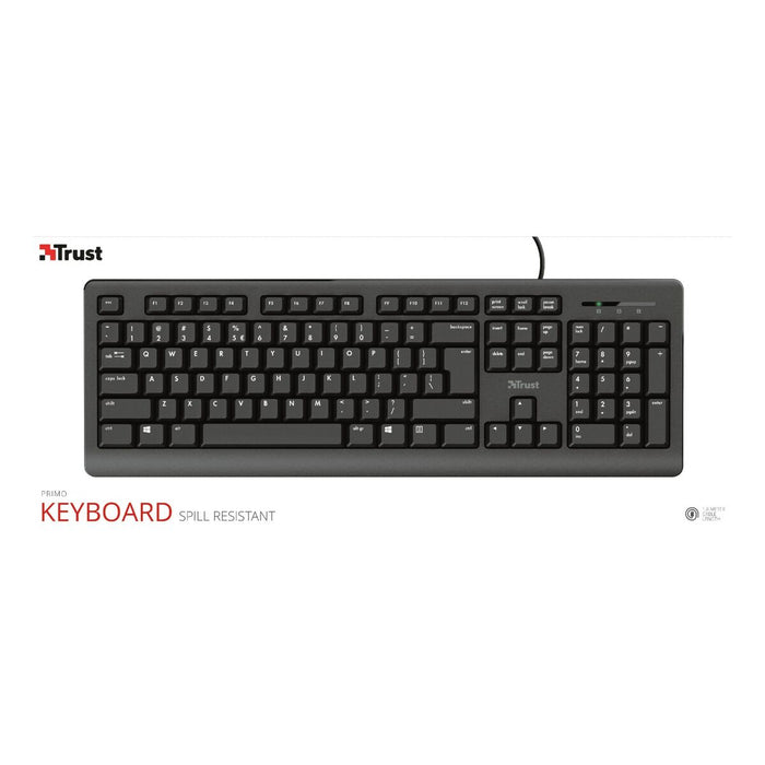 Tastatură Trust 23880 Negru Engleză EEUU QWERTY