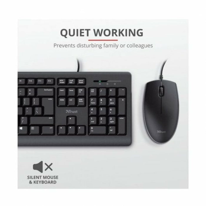 Tastatură Trust Trust Negru Qwerty Spaniolă