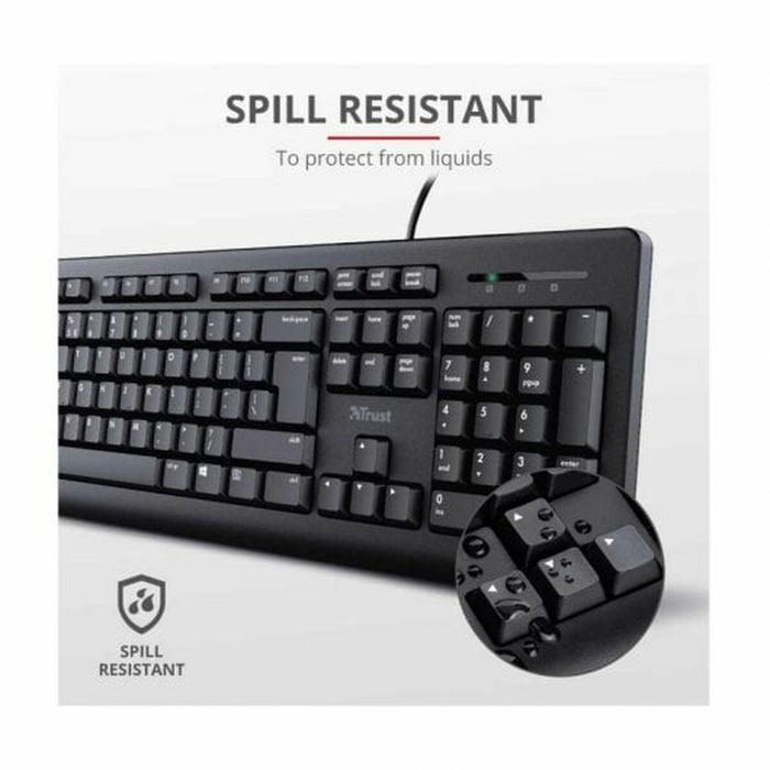 Tastatură Trust Trust Negru Qwerty Spaniolă
