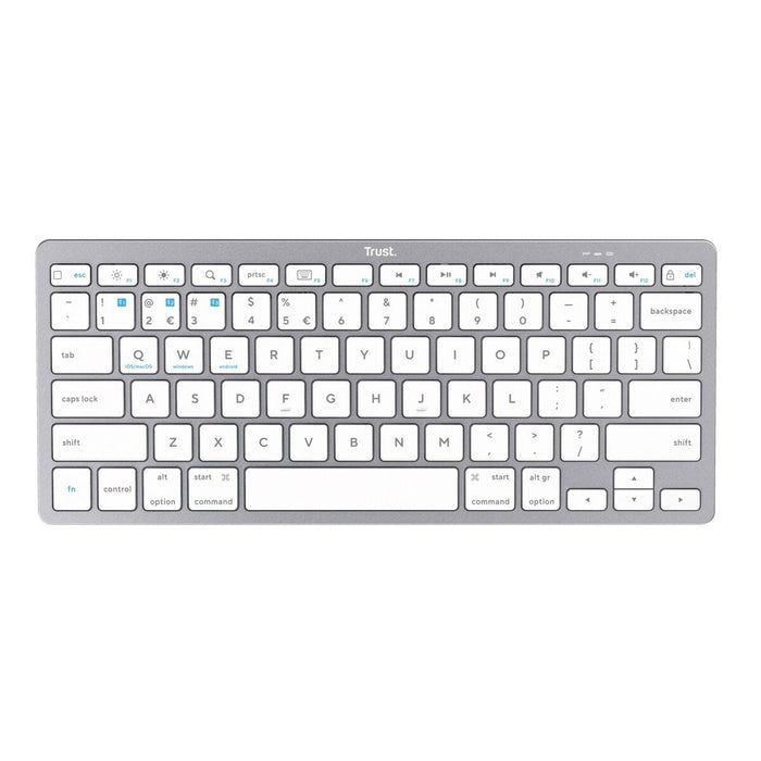 Tastatură Fără Fir Trust 24651 Qwerty US Argintiu Monocrom