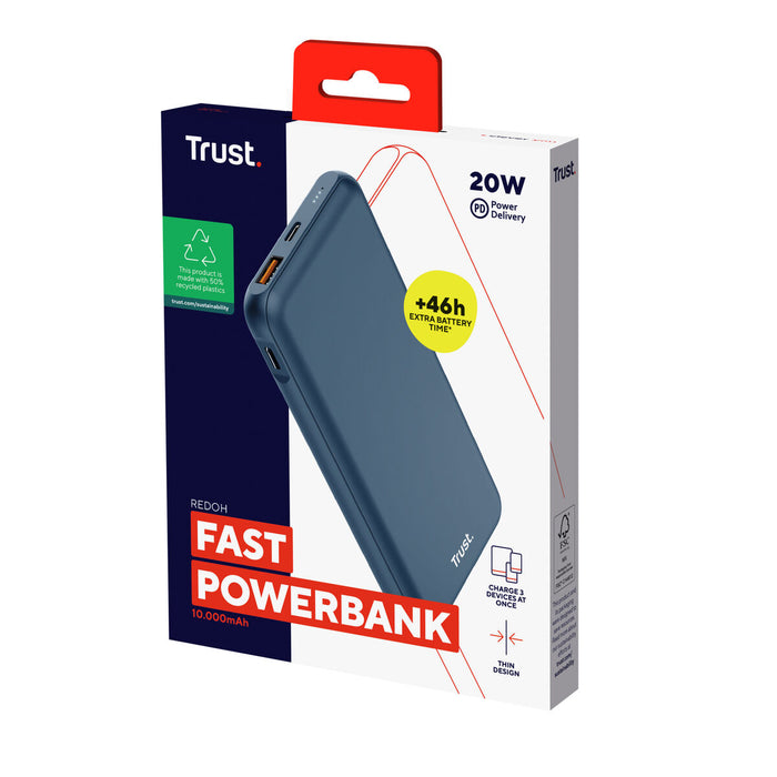 Powerbank Trust 25032 Albastru 10000 mAh (1 Unități)
