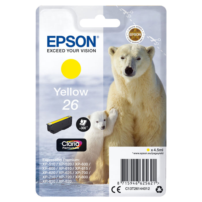 Cartuș cu Cerneală Originală Epson 26 Galben