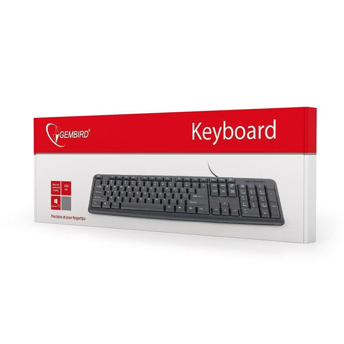 Tastatură GEMBIRD KB-U-103-RU Negru Monocrom Engleză Rusă QWERTY