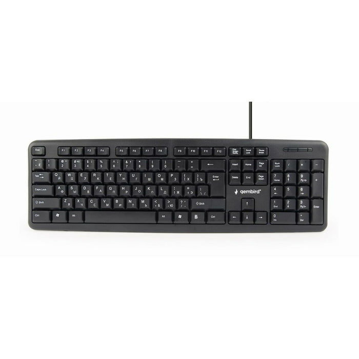 Tastatură GEMBIRD KB-U-103-RU Negru Monocrom Engleză Rusă QWERTY