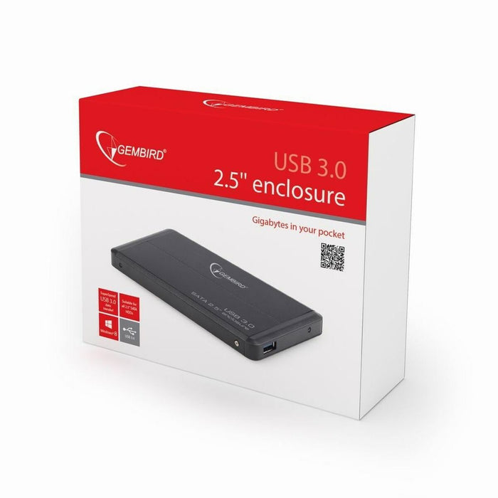 Carcasa HDD GEMBIRD EE2-U3S-2-S Negru Argintiu USB USB 3.0 SATA USB 3.2 2,5"