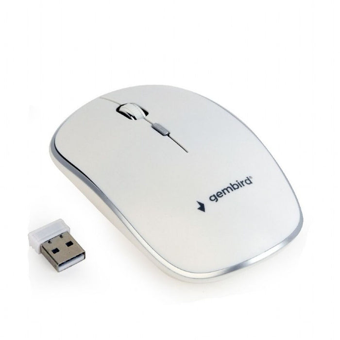 Mouse Fără Fir Optic GEMBIRD MUSW-4B-01-W Alb (1 Unități)