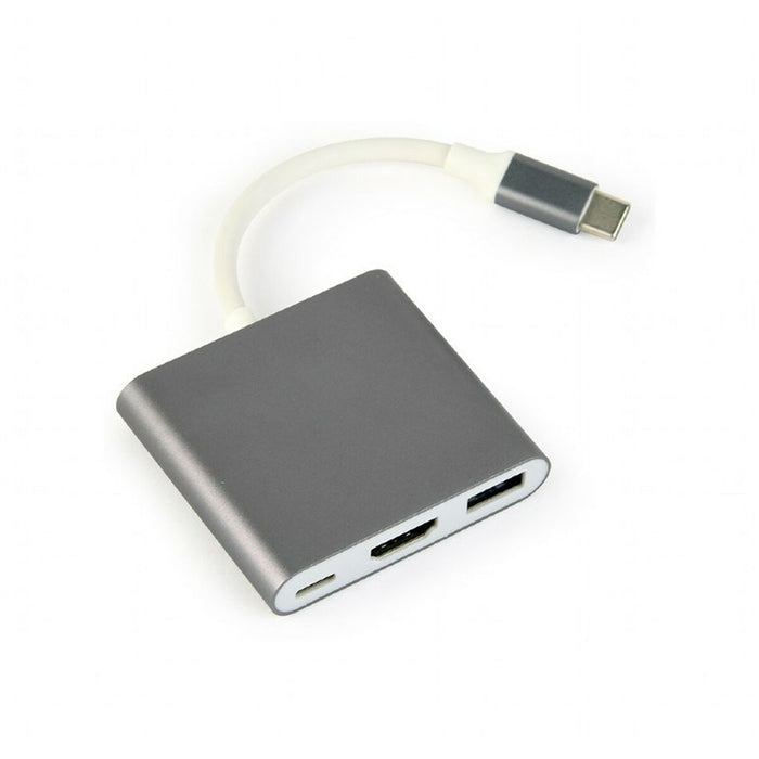 Hub USB-C 3 Porturi GEMBIRD A-CM-HDMIF-02-SG Gri