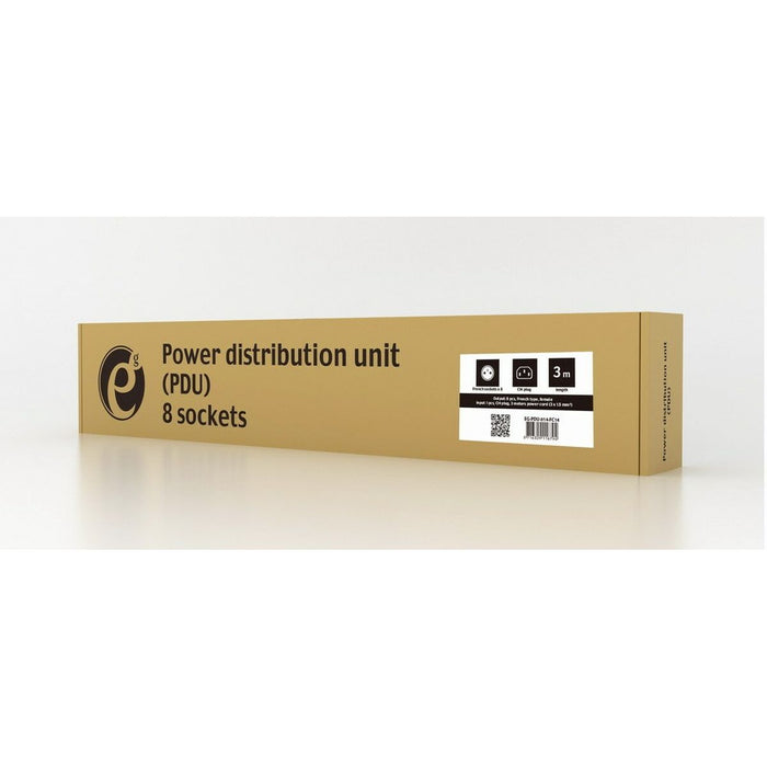Placă de Circuit 19” 8 Puncte de Conectare Schuko cu On/Off Switch GEMBIRD EG-PDU-014-FC14 (3 m)