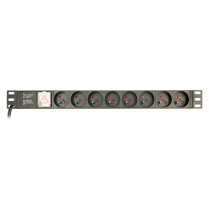 Placă de Circuit 19” 8 Puncte de Conectare Schuko cu On/Off Switch GEMBIRD EG-PDU-014-F (3 m)