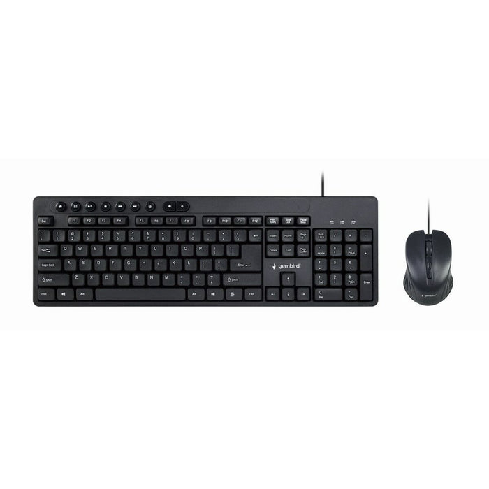 Tastatură și Mouse GEMBIRD KBS-UM-04 Negru Monocrom QWERTY Qwerty US