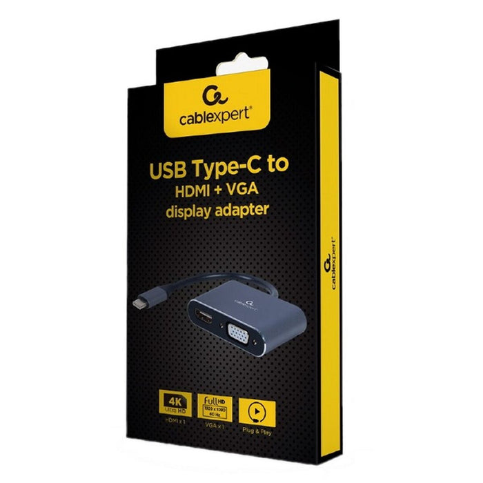 Adaptor USB la VGA/HDMI GEMBIRD A-USB3C-HDMIVGA-01