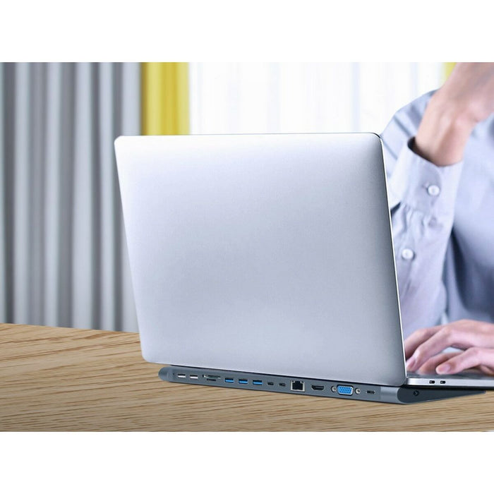 Hub USB-C GEMBIRD A-CM-COMBO9-01 Alb Gri