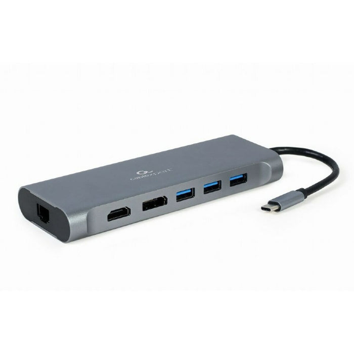 Hub USB-C GEMBIRD A-CM-COMBO8-01 Gri 60 W