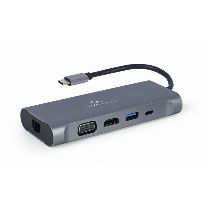 Hub USB-C GEMBIRD A-CM-COMBO7-01 Gri 100 W