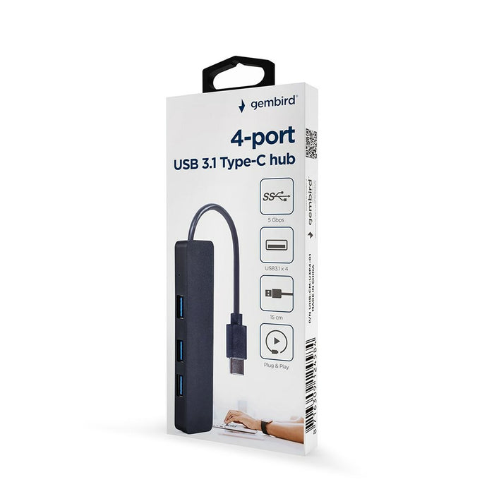 Hub USB GEMBIRD UHB-CM-U3P4-0 Negru
