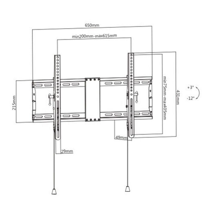 Suport de Perete GEMBIRD WM-80T-01 37" 80"