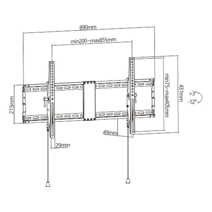 Suport de Perete GEMBIRD WM-90T-01 43" 90"