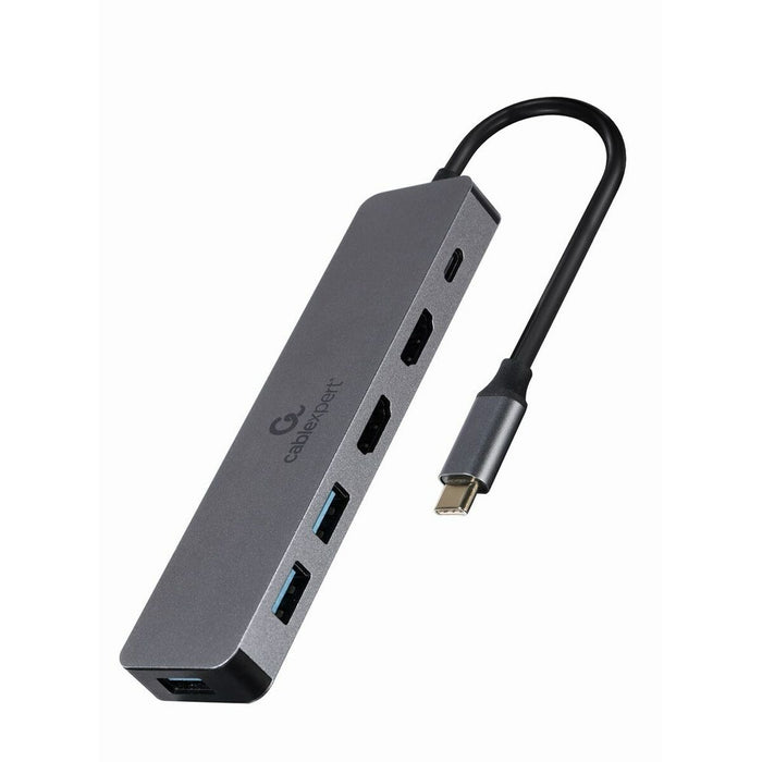 Dockstation GEMBIRD A-CM-COMBO3-03 Gri Argintiu 100 W