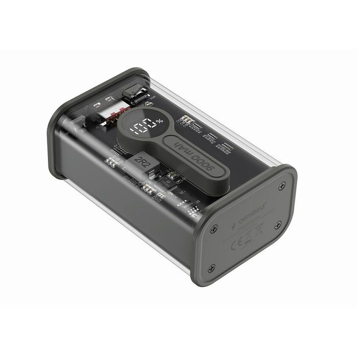 Powerbank GEMBIRD PB09-TQC3-01 Negru Transparent 9000 mah