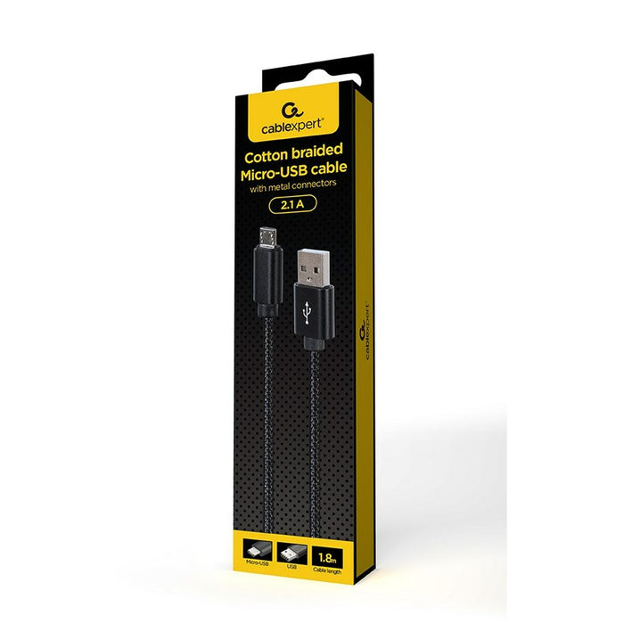 Cablu Micro USB la USB GEMBIRD CCDB-mUSB2B-AMBM-6 Negru 1,8 m