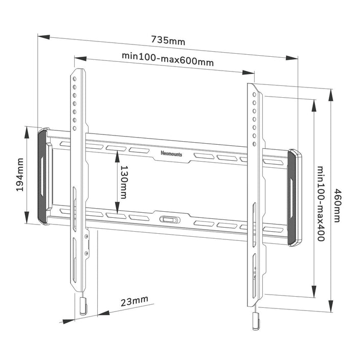 Suport TV Neomounts WL30-550BL16 40" 75" 70 Kg