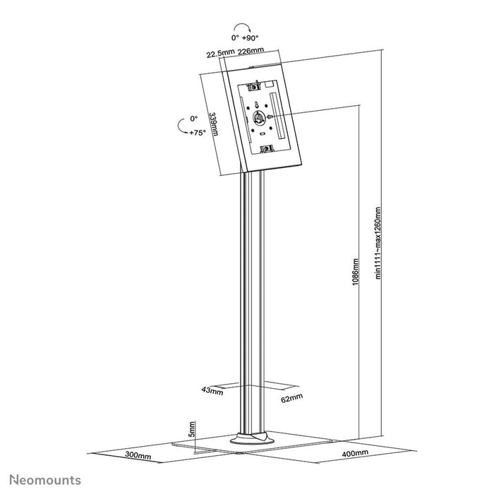 Suport pentru Tabletă Neomounts FL15-650WH1 Alb