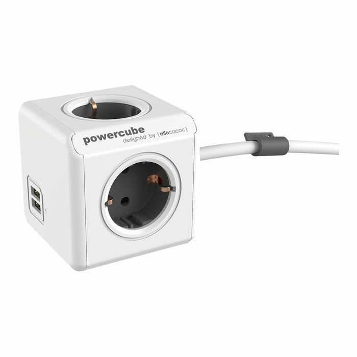 Placă de Circuit Puncte de Conectare Cub Allocacoc Powercube Extended 1402 USB 250 V 16 A 1,5 m