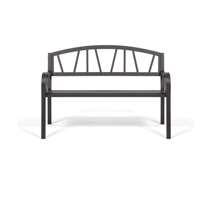 Bancă cu Spătar Antracit Fier (123 X 53 X 86 cm)