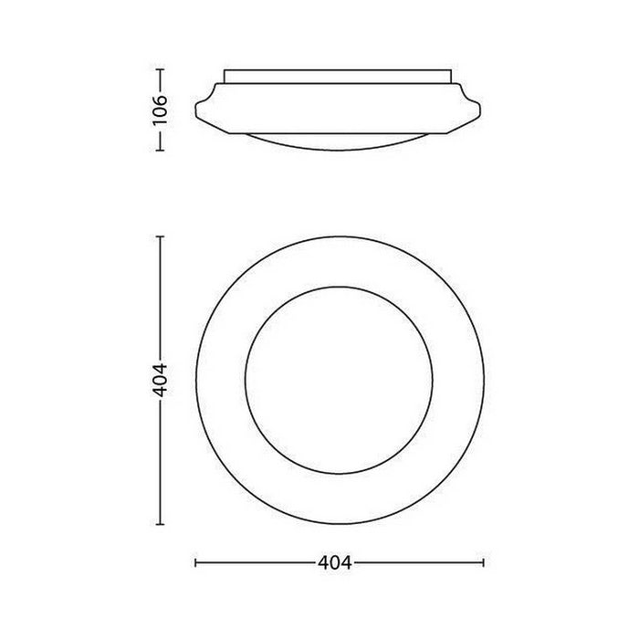 Lustră LED Philips Cinnabar Alb Plastic (40,4 x 10,6 cm) 20 W