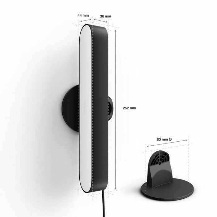 Lampă LED portabilă inteligentă Philips Hue Play Negru Sintetic Plastic 230 V 100 - 240 V 50-60 Hz (2 Unități)