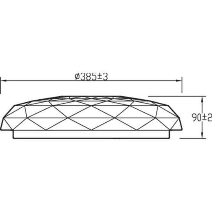 Lustră Philips Plafón Alb 23 W Metal/Plastic (36,8 x 8,5 x 36,8 cm)