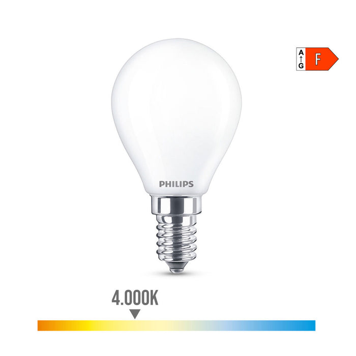 Bec LED Philips F 40 W 4,3 W E14 470 lm 4,5 x 8,2 cm (4000 K)