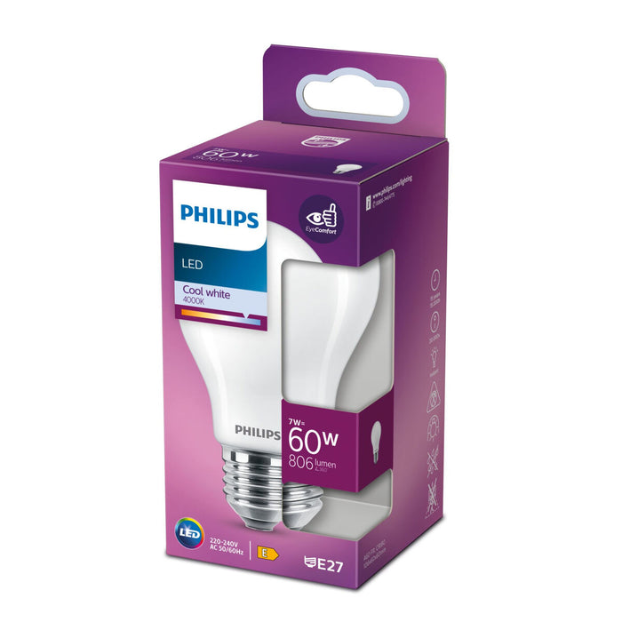 Bec LED Sferic Philips Equivalent E27 60 W E (4000 K)