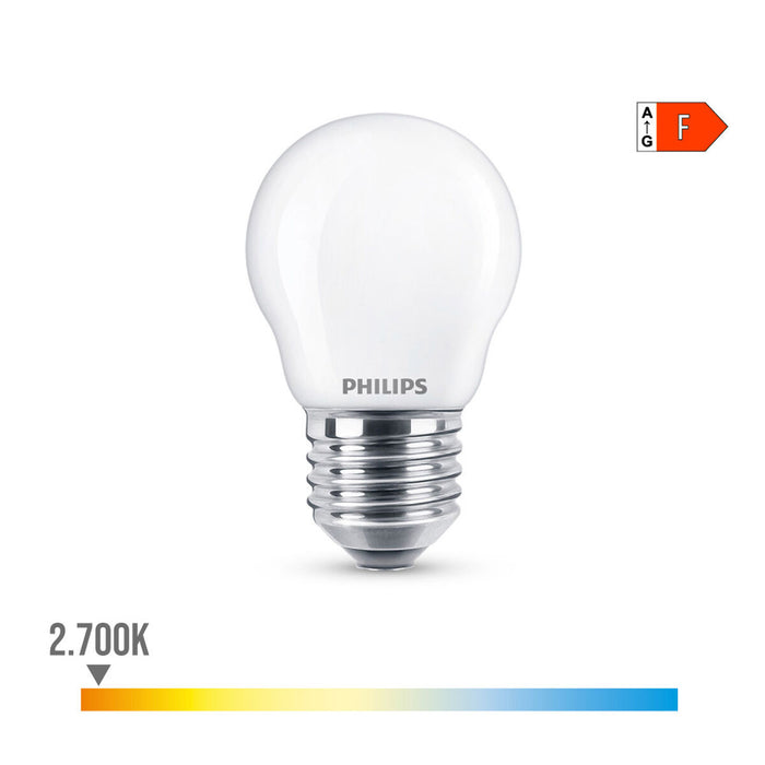 Bec LED Philips F 40 W 4,3 W E27 470 lm 4,5 x 8,2 cm (2700 K)