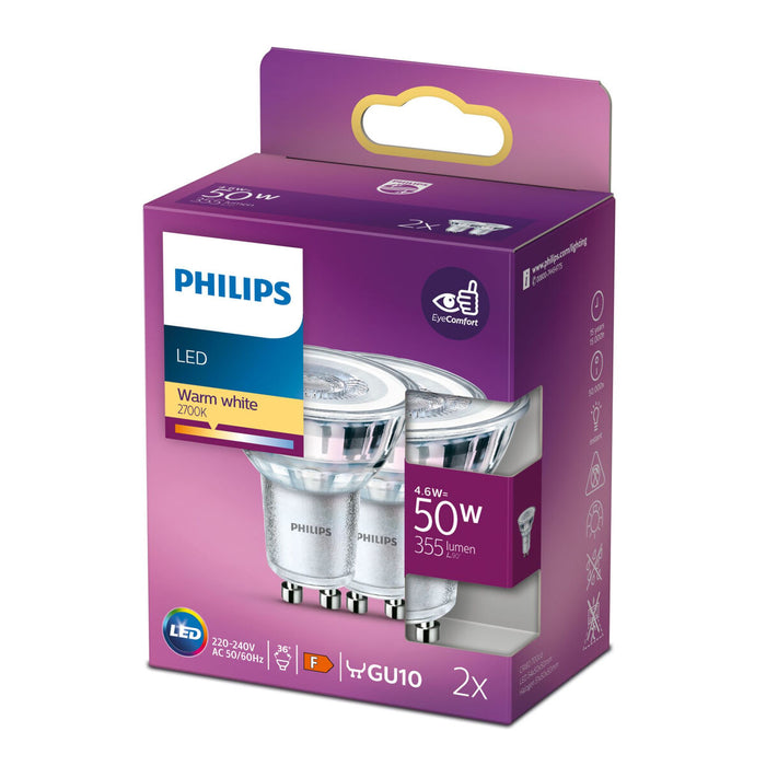 Lampă LED Philips Foco Alb F 4,6 W (2700 K)