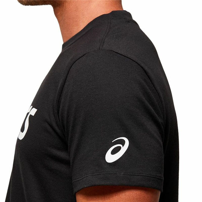 Tricou cu Mânecă Scurtă Bărbați Asics Big Logo Negru
